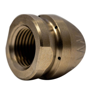 Compressor nozzle for attaching to air compressor for drain cleaning (1/8")