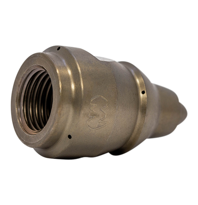 Drain cleaning nozzle for navigating tight spaces (1/4 inch)