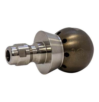 Grease Ball Thruster Nozzle 1/4" with QR-C One Piece SS Skirt