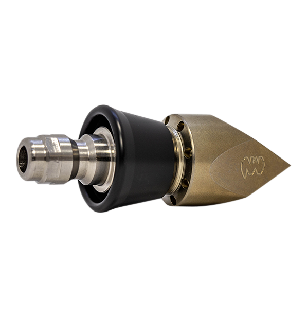 Jetaxe drain cleaning nozzles, ¼ inch with slim PVC skirt