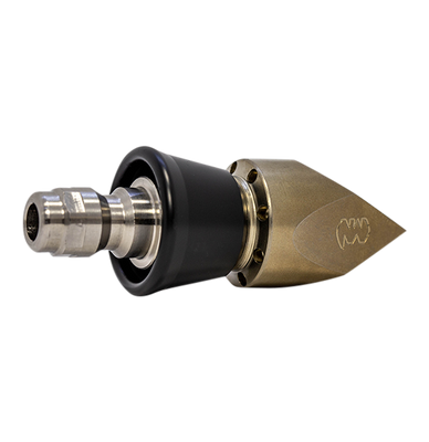 Jetaxe drain cleaning nozzles, ¼ inch with slim PVC skirt