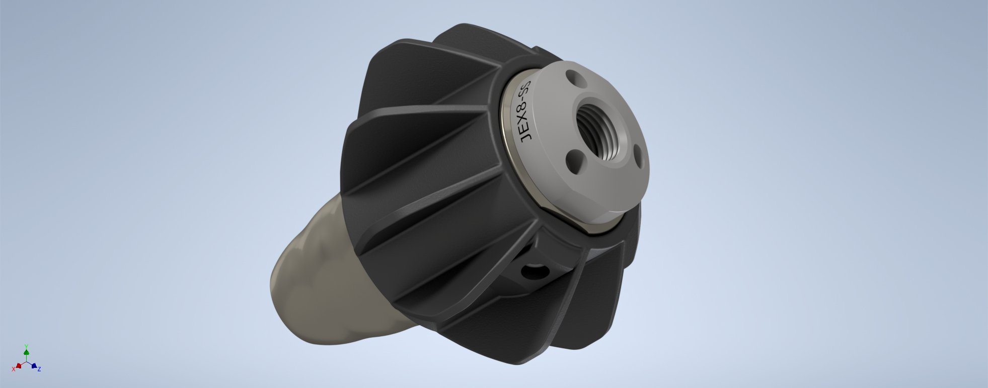 Attachment for stabilizing drain cleaning jetter nozzle