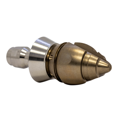 Bandit Side Cutter Thruster drain cleaning nozzle with stainless steel skirt for durability (1/4")