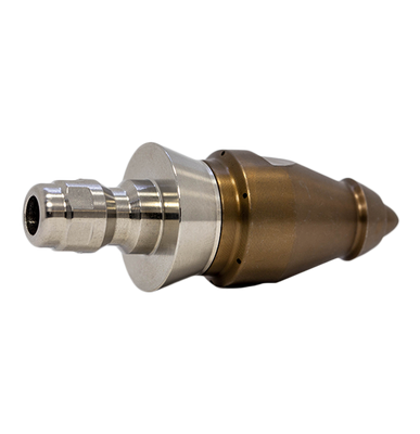 Beaver Invader Nozzle with QR-C one piece stainless steel skirt for drain cleaning