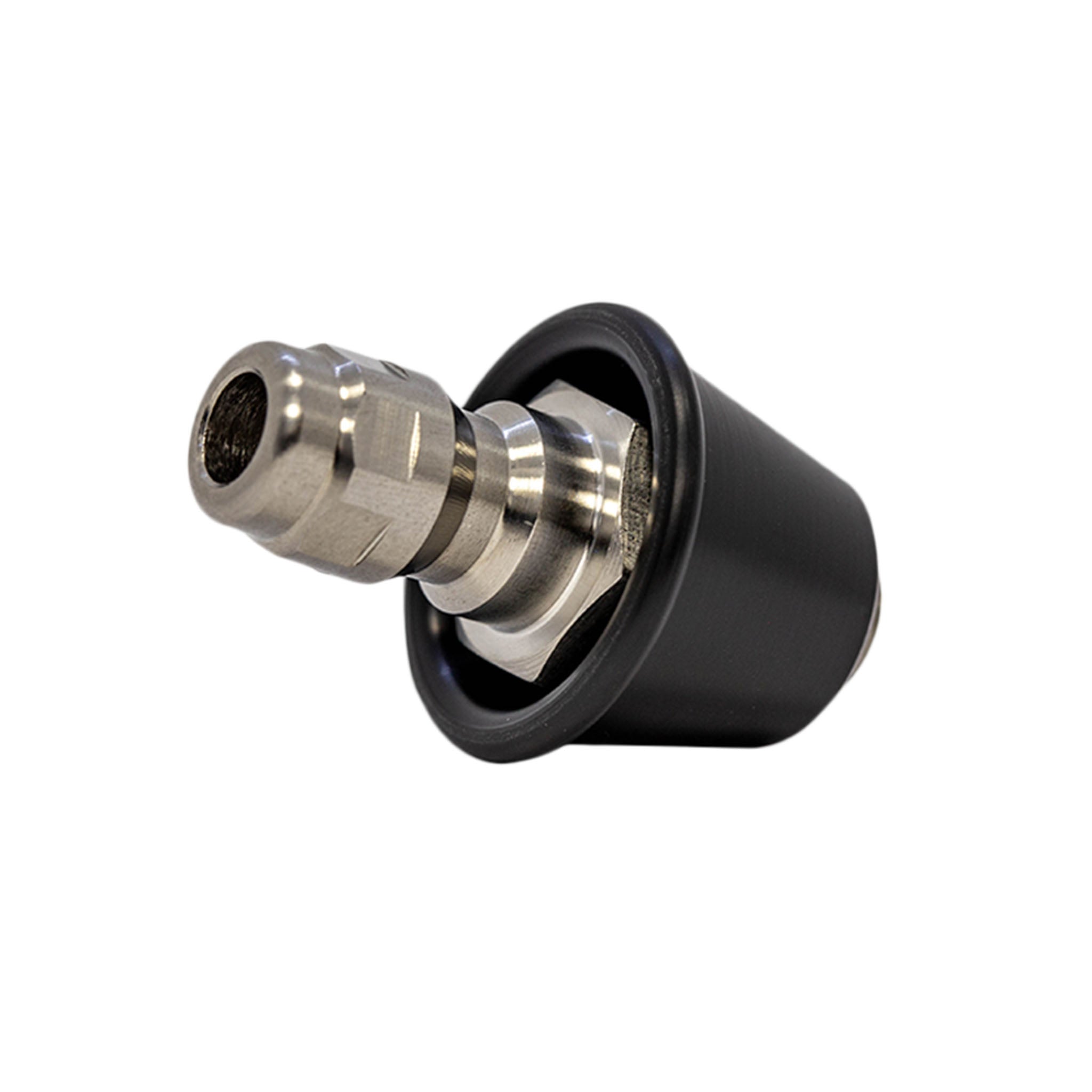 PVC cone and stainless steel tail for drain cleaning, ¼ inch size