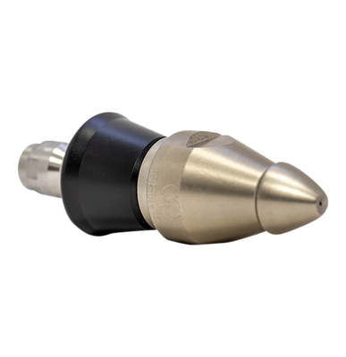 Root Rat Invading drain cleaning nozzle with slim PVC skirt for tight spaces (1/4")