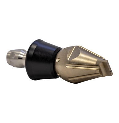 Screwdriver Invader drain cleaning nozzle with slim PVC skirt for tight spaces (1/4")