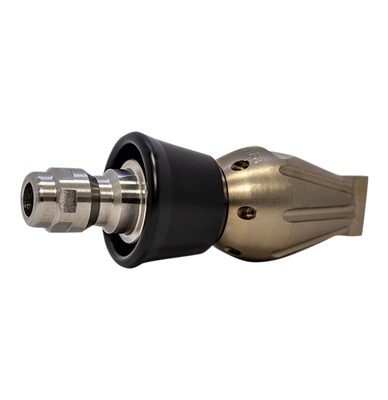 Screwdriver Invader drain cleaning nozzle with slim PVC skirt for tight spaces (1/4")