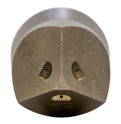 Trivector Penetrating drain cleaning nozzle with stainless steel skirt for durability (1/4")