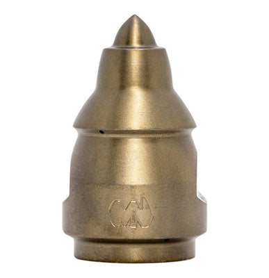 Drain cleaning nozzle for navigating tight spaces (1/4 inch)