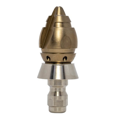 Bandit Side Cutter Thruster drain cleaning nozzle with stainless steel skirt for durability (1/4")