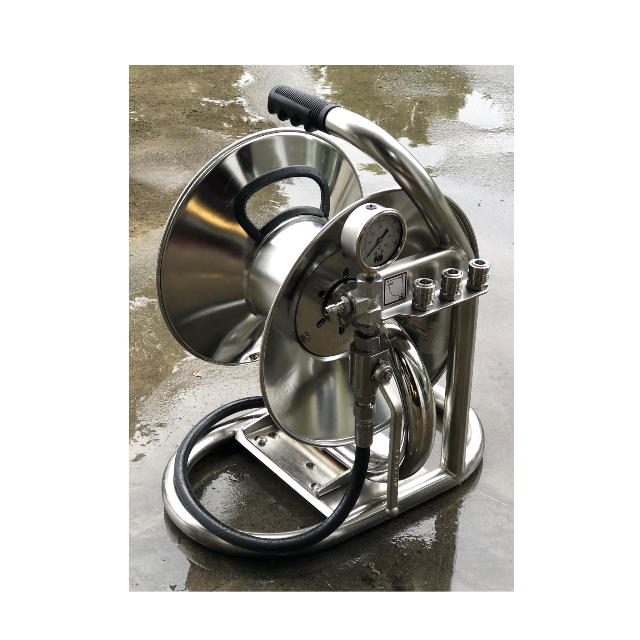 Remote Mini Reel Stainless Steel - No Hose