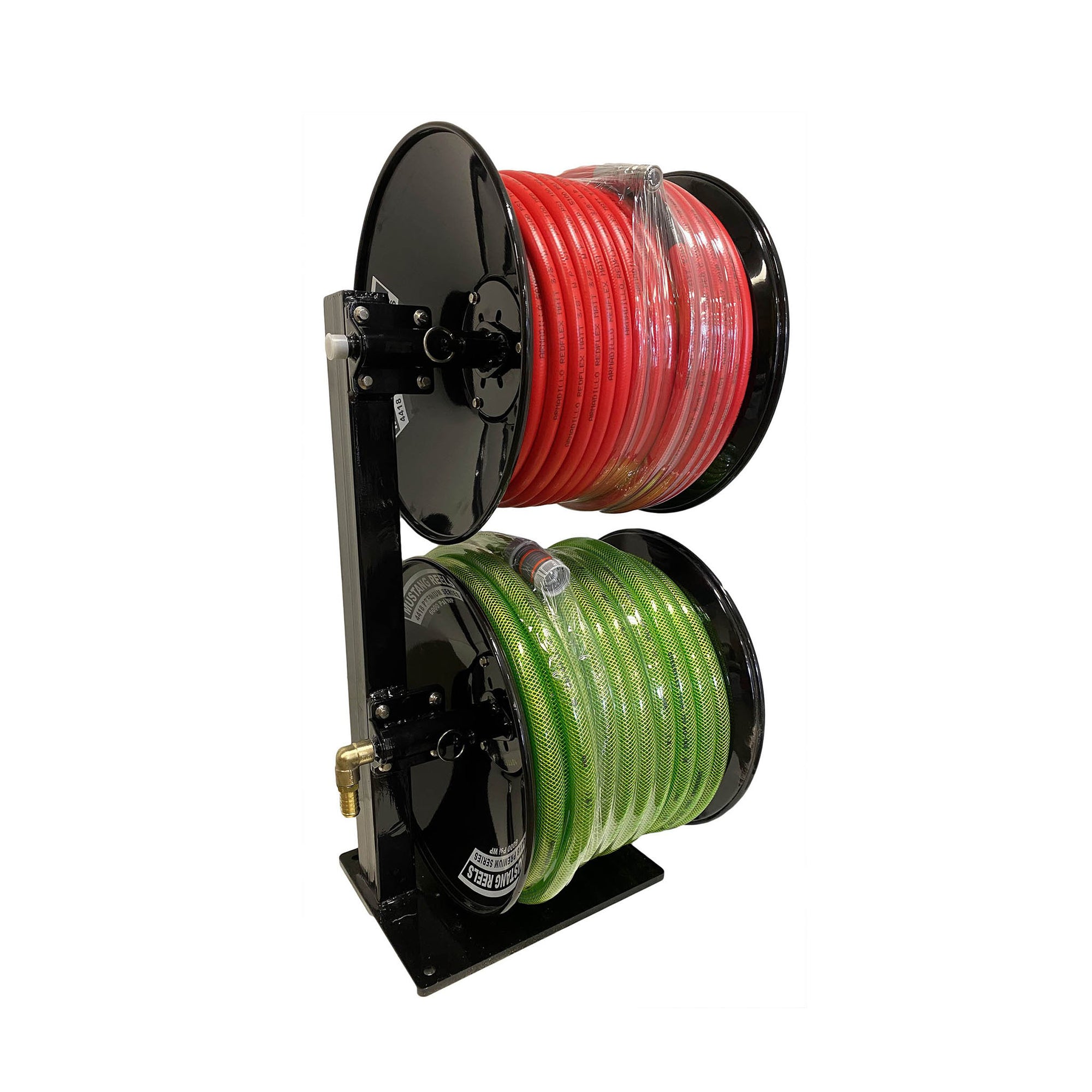 Unique Double Stacked Hose Reel with Hoses 1/4"