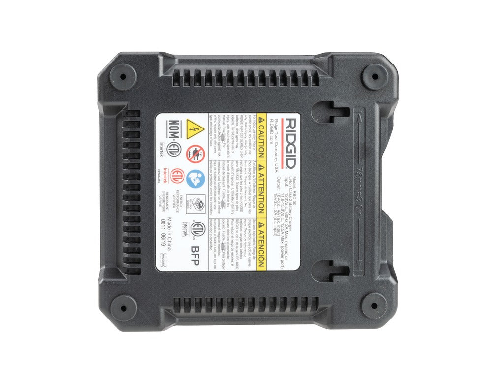 Ridgid  18V Lithium Battery Charger For RIDGID 18V Li-Ion batteries