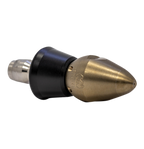 Bandit drain cleaning nozzle with slim PVC skirt for tight spaces (1/4")