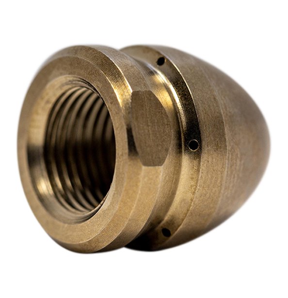Compressor nozzle for attaching to air compressor for drain cleaning (1/8")