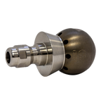 Drain cleaning nozzle with stainless steel skirt for forceful clearing (1/4 inch, QR-C)