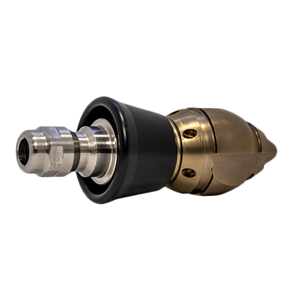 Bandit Side Cutter Thruster drain cleaning nozzle with slim PVC skirt for tight spaces (1/4")