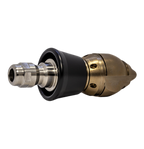 Bandit Side Cutter Thruster drain cleaning nozzle with slim PVC skirt for tight spaces (1/4")