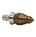 Beaver Invader Nozzle with QR-C one piece stainless steel skirt for drain cleaning