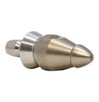 Root Rat Invading drain cleaning nozzle with stainless steel skirt for durability (1/4")