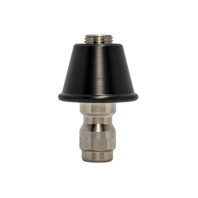 PVC cone and stainless steel tail for drain cleaning, ¼ inch size