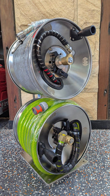 Stainless Steel - Mini Double Stacker Hose Reel
