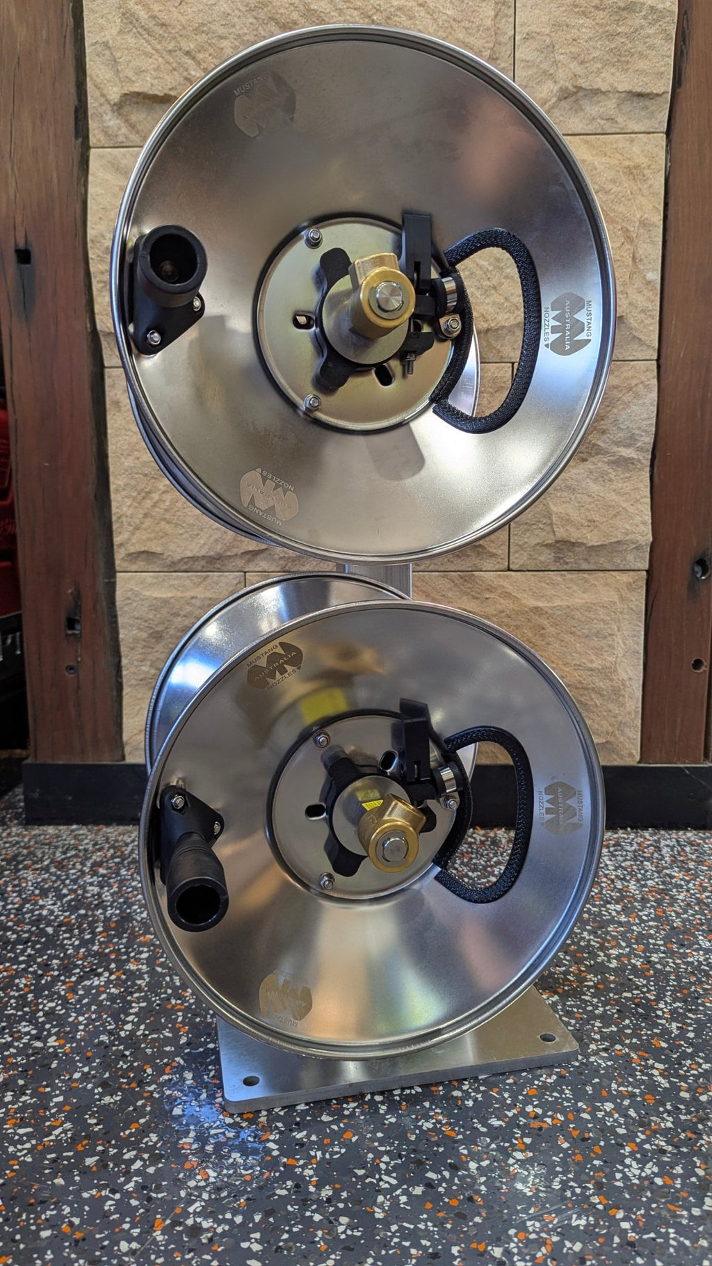 Stainless Steel - Mini Double Stacker Hose Reel