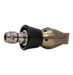 Screwdriver Invader drain cleaning nozzle with slim PVC skirt for tight spaces (1/4")