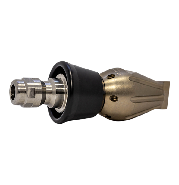 Screwdriver Invader drain cleaning nozzle with slim PVC skirt for tight spaces (1/4")