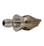 Screwdriver Invader drain cleaning nozzle with stainless steel skirt for durability (1/4")