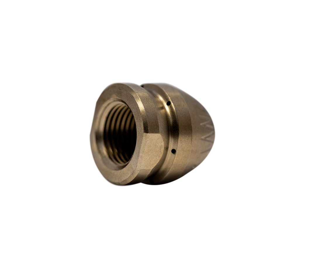 Compressor nozzle for attaching to air compressor for drain cleaning (1/8
