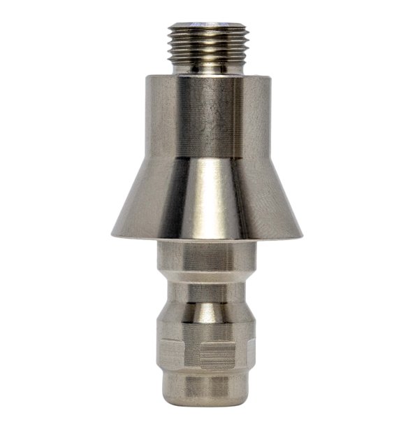 Bullet blank attachment for use with compressor nozzle for drain cleaning (1/8")