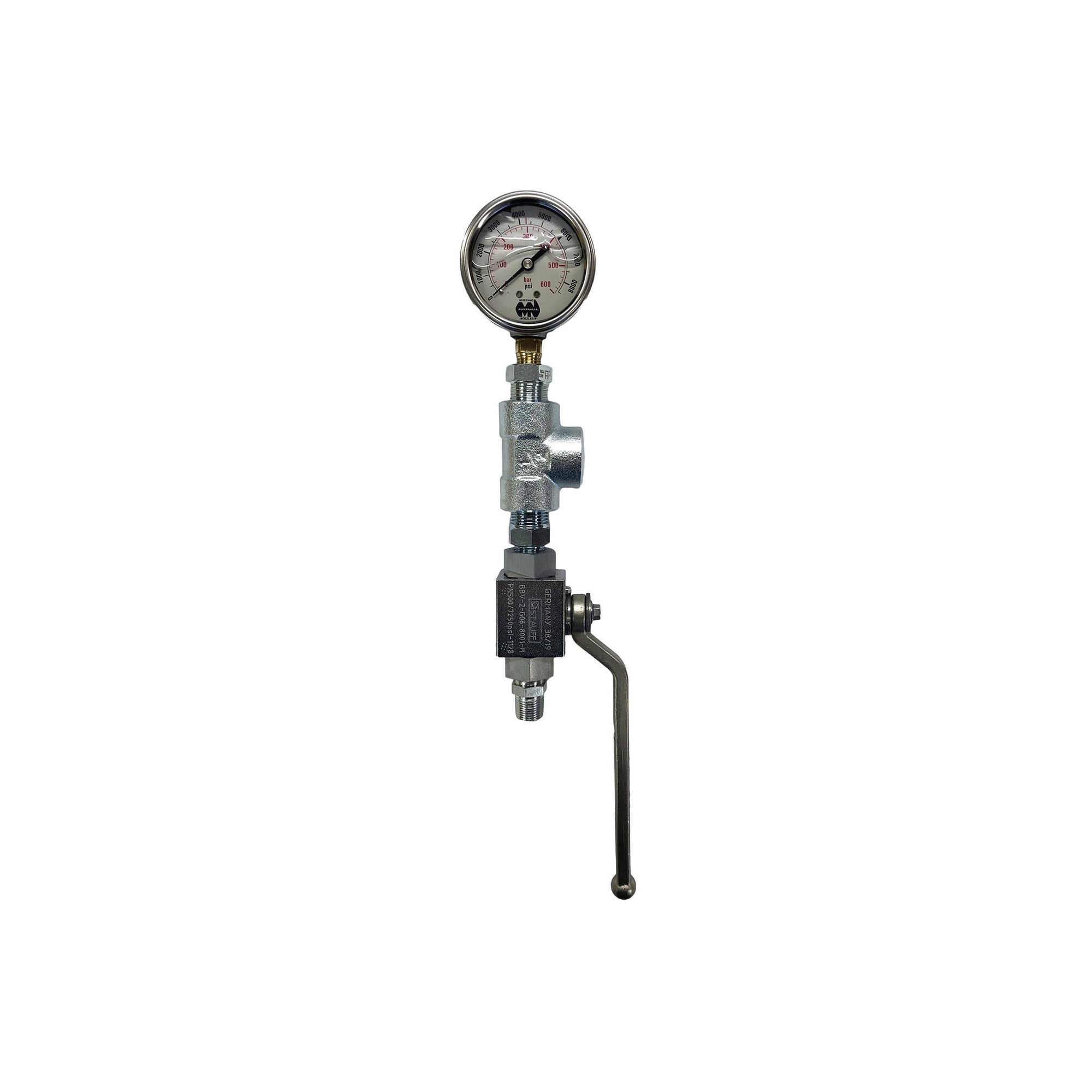 Ball Valve and Pressure Gauge Assembly