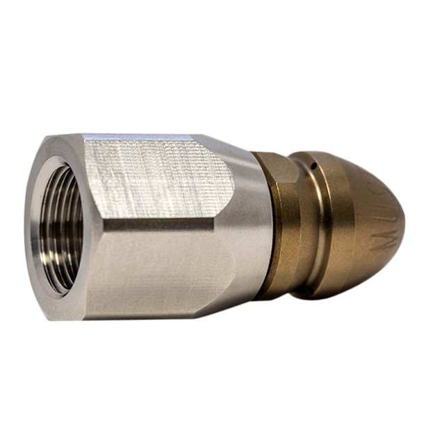 Drain cleaning compressor nozzle, 1/8 inch with CA8 adapter