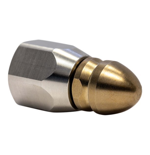 Drain cleaning compressor nozzle, 1/8 inch with CA8 adapter