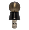 Drain cleaning nozzle with protective PVC skirt for forceful clearing (1/4 inch, QR-B)