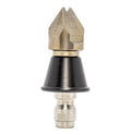 Drain cleaning nozzle with protective PVC skirt (1/8 inch)