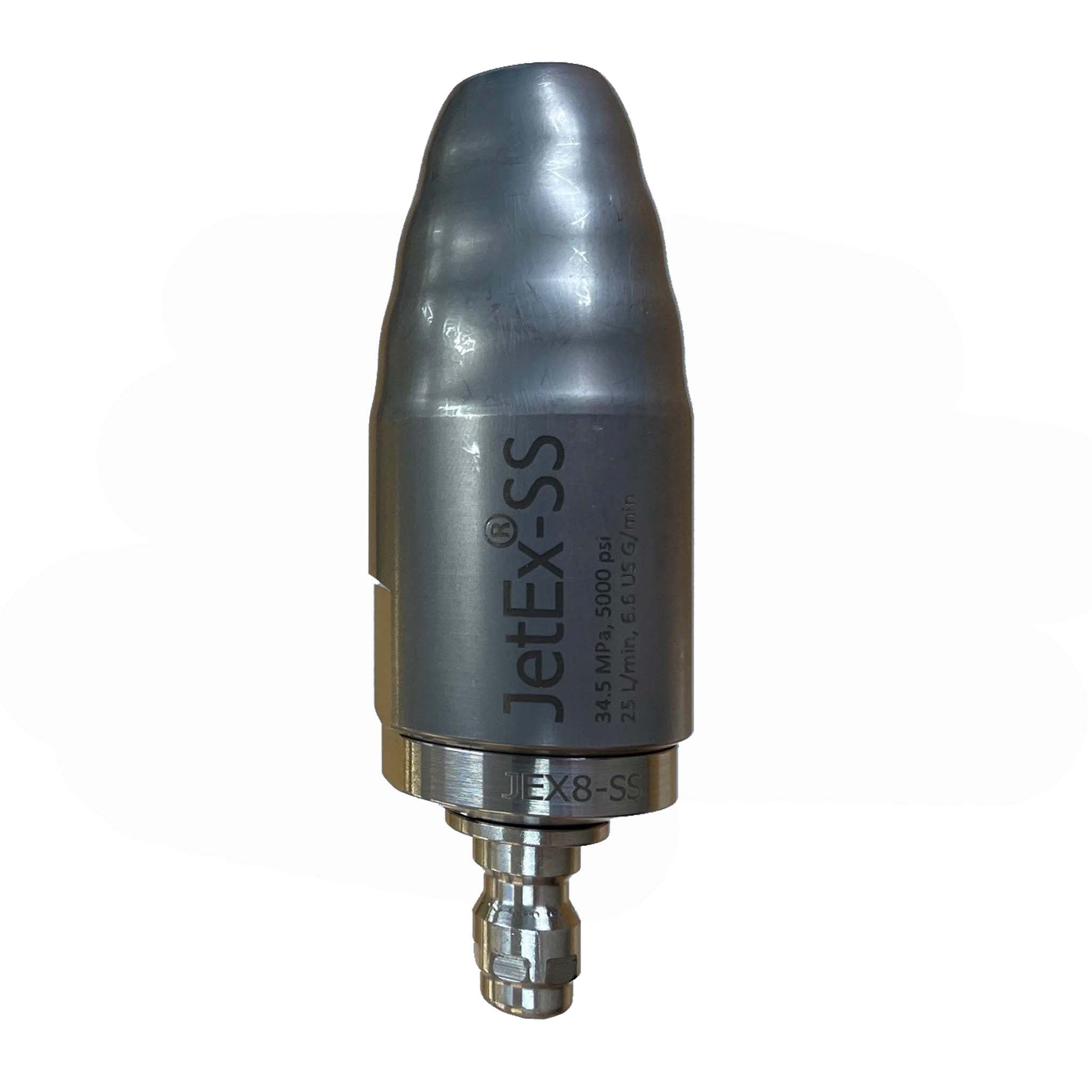 Stainless steel drain cleaning jetter nozzle with quick connect (1/4 inch)
