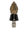 Bandit Side Cutter Thruster drain cleaning nozzle with slim PVC skirt for tight spaces (1/4")