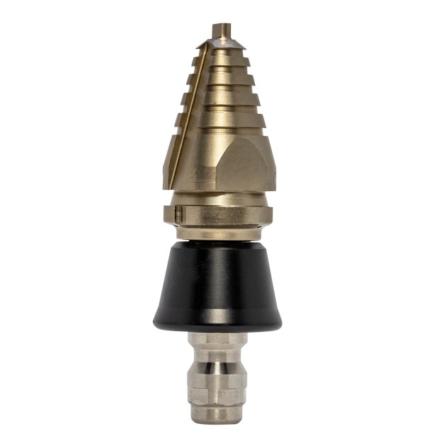 Predator Side Cutter Penetrator Screwdriver Nozzle with slim PVC skirt for drain cleaning