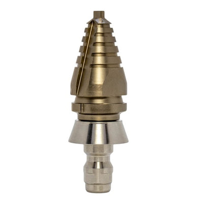 Predator Side Cutter Penetrator Screwdriver Nozzle with QR-C one piece stainless steel skirt for drain cleaning