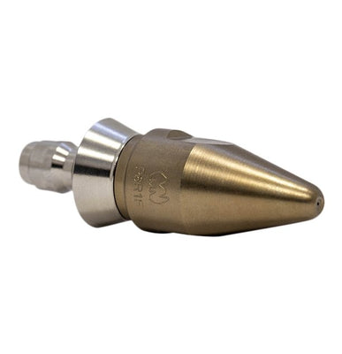 Predator Nozzle 1/4" series with QR-C one piece stainless steel skirt for drain cleaning