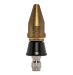 Predator Nozzles 1/4" series with QR-A slim PVC skirt for drain cleaning