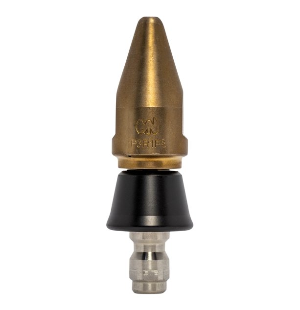 Predator Nozzles 1/4" series with QR-A slim PVC skirt for drain cleaning