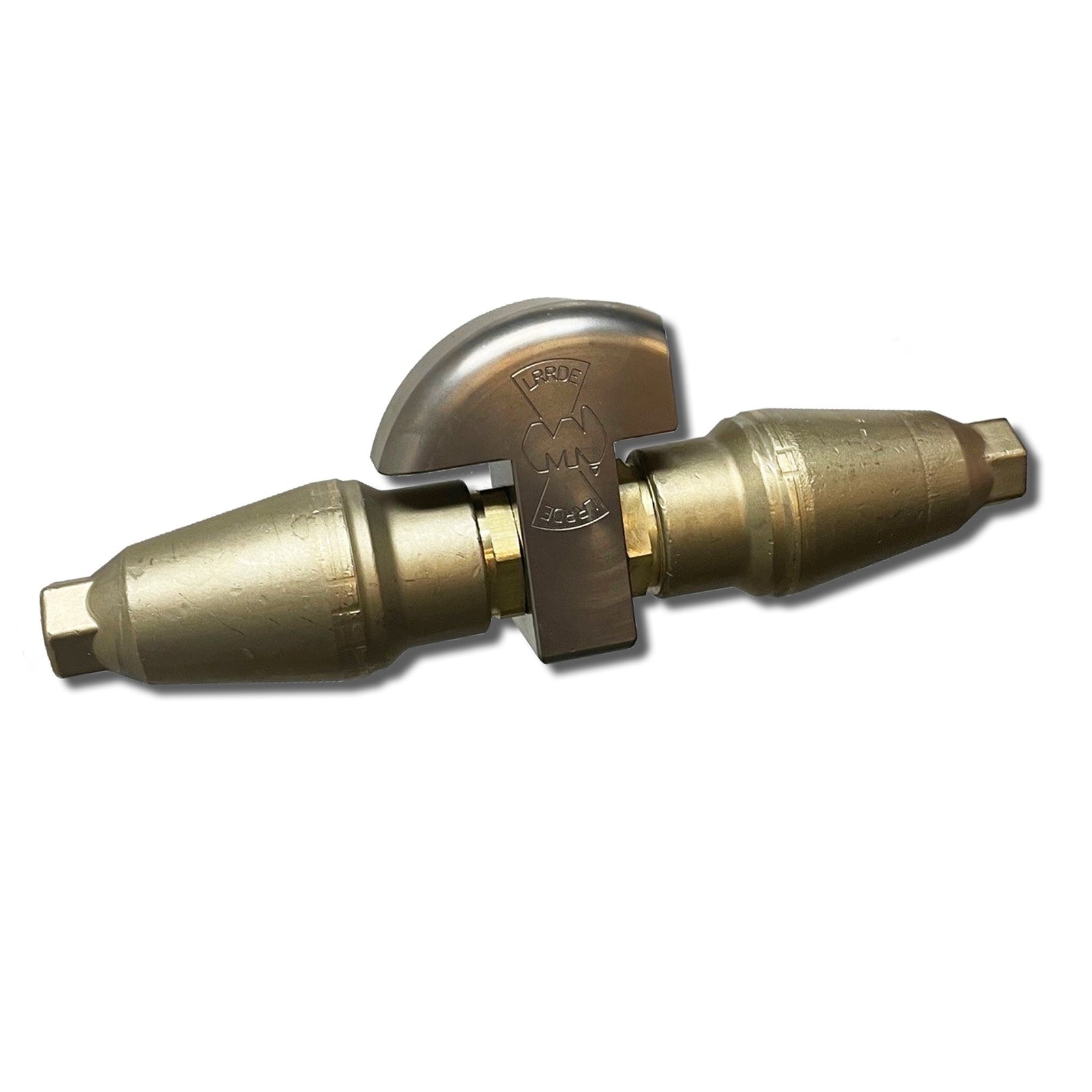 Large Root Ranger drain cleaning nozzle with two spray directions for tough clogs (1/2")