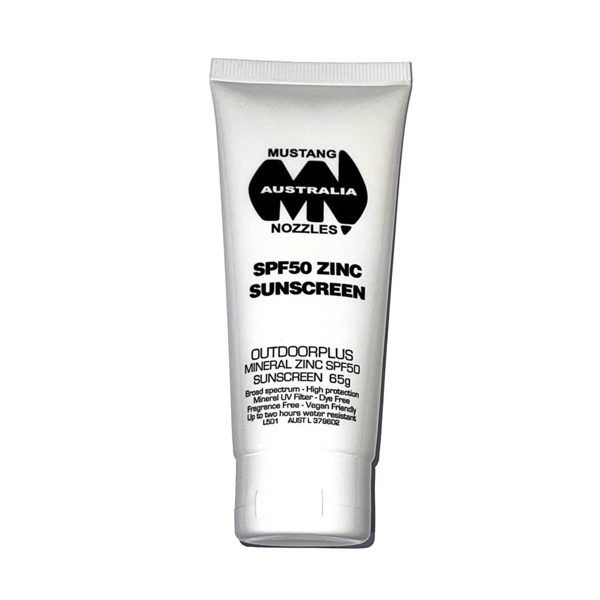 Mustang Nozzle SPF50 Zinc Sunscreen