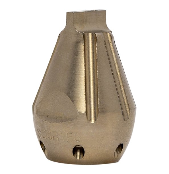 Screwdriver Invader drain cleaning nozzle for navigating through pipes (1/4")